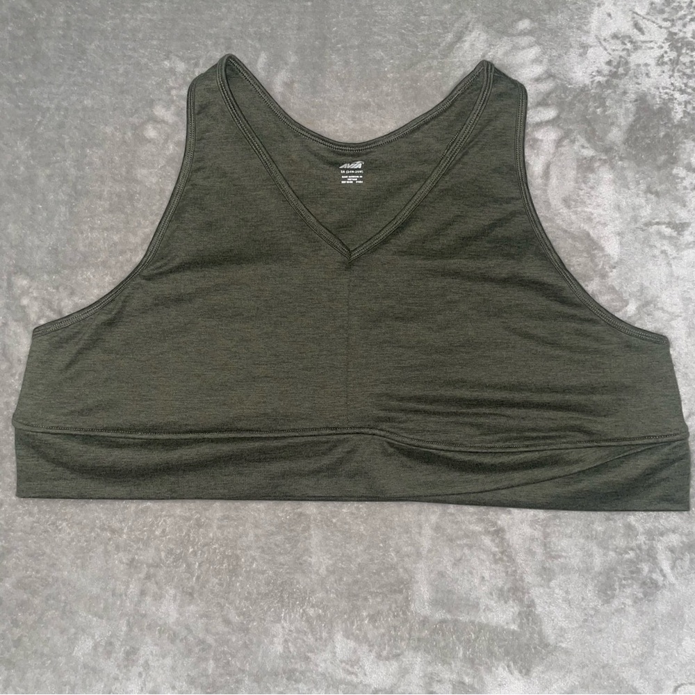 Avia Crossover Sports Bra Size 3X Olive Green Heather Plus Size Activewear